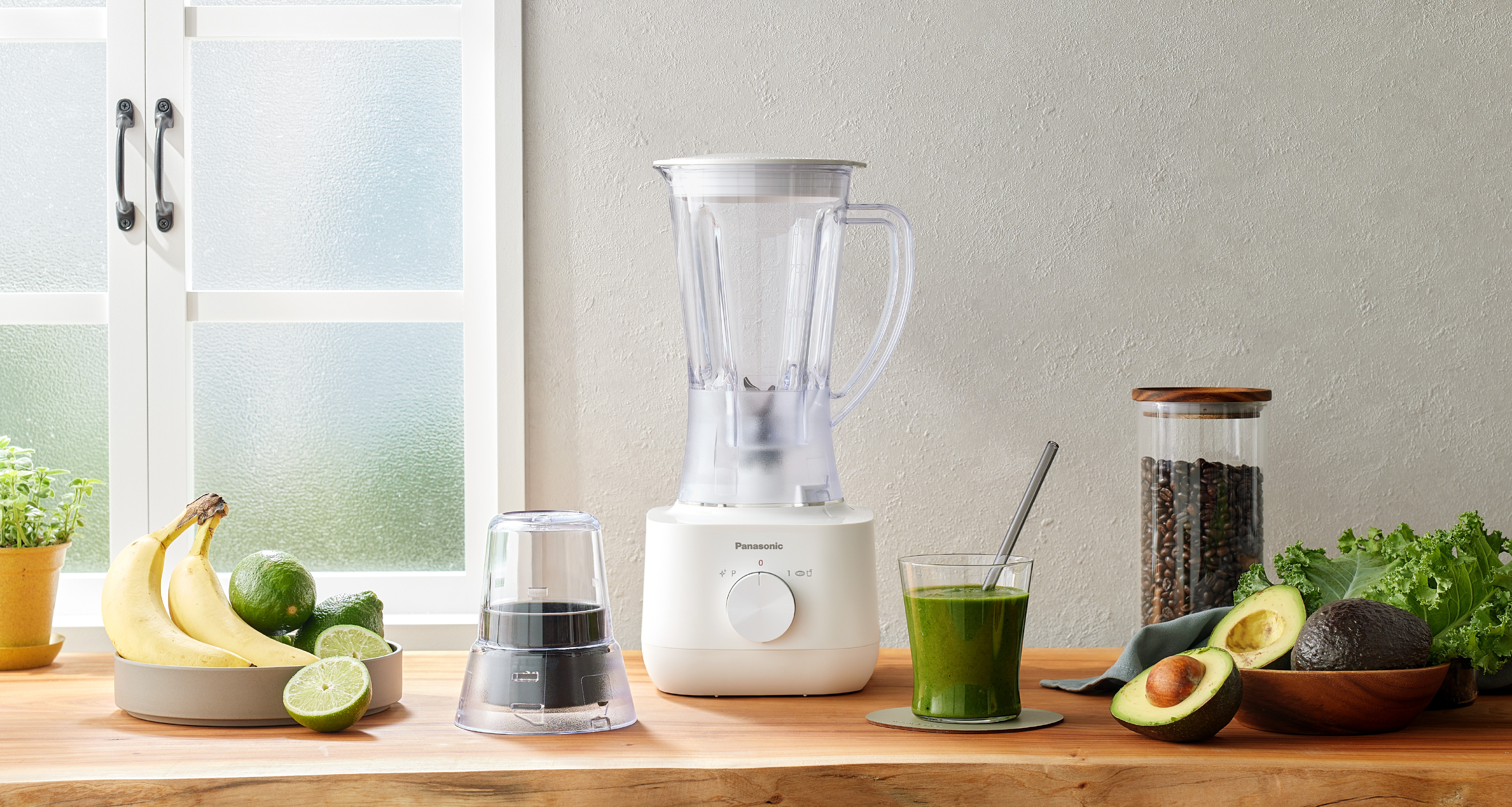 1.0L Plastic Jug Blender MX-EP3111WSK with Dry Mill for Juice, Smoothies, Soup and Spices thumbnail 2